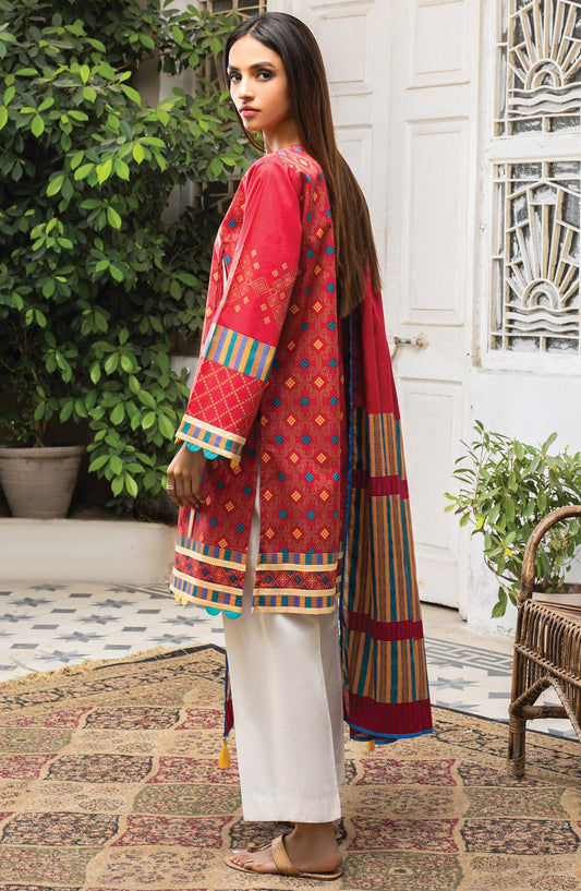 Orient - Unstitched 2 Piece Embroidered Lawn Shirt Dupatta