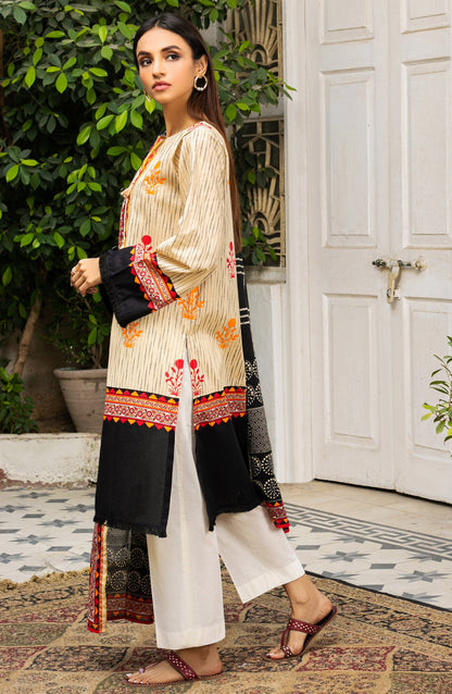 Orient - Unstitched 2 Piece Embroidered Lawn Shirt Dupatta