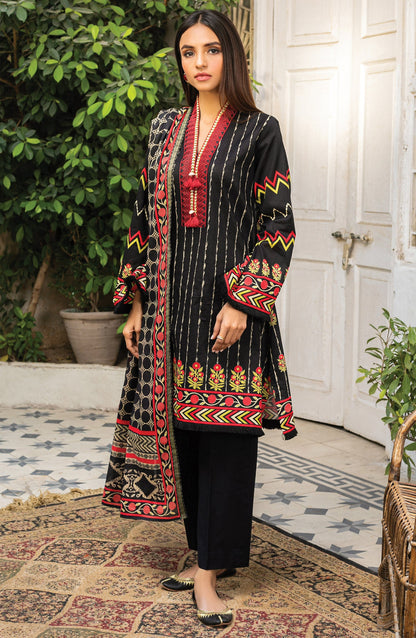 Orient - Unstitched 2 Piece Embroidered Lawn Shirt Dupatta