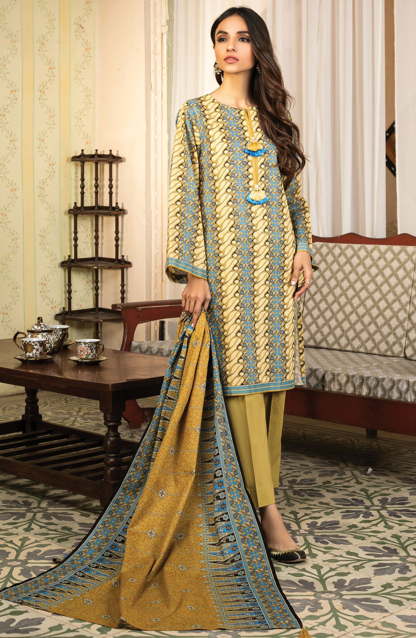 Orient - Unstitched 3 Piece Printed Lawn Suit