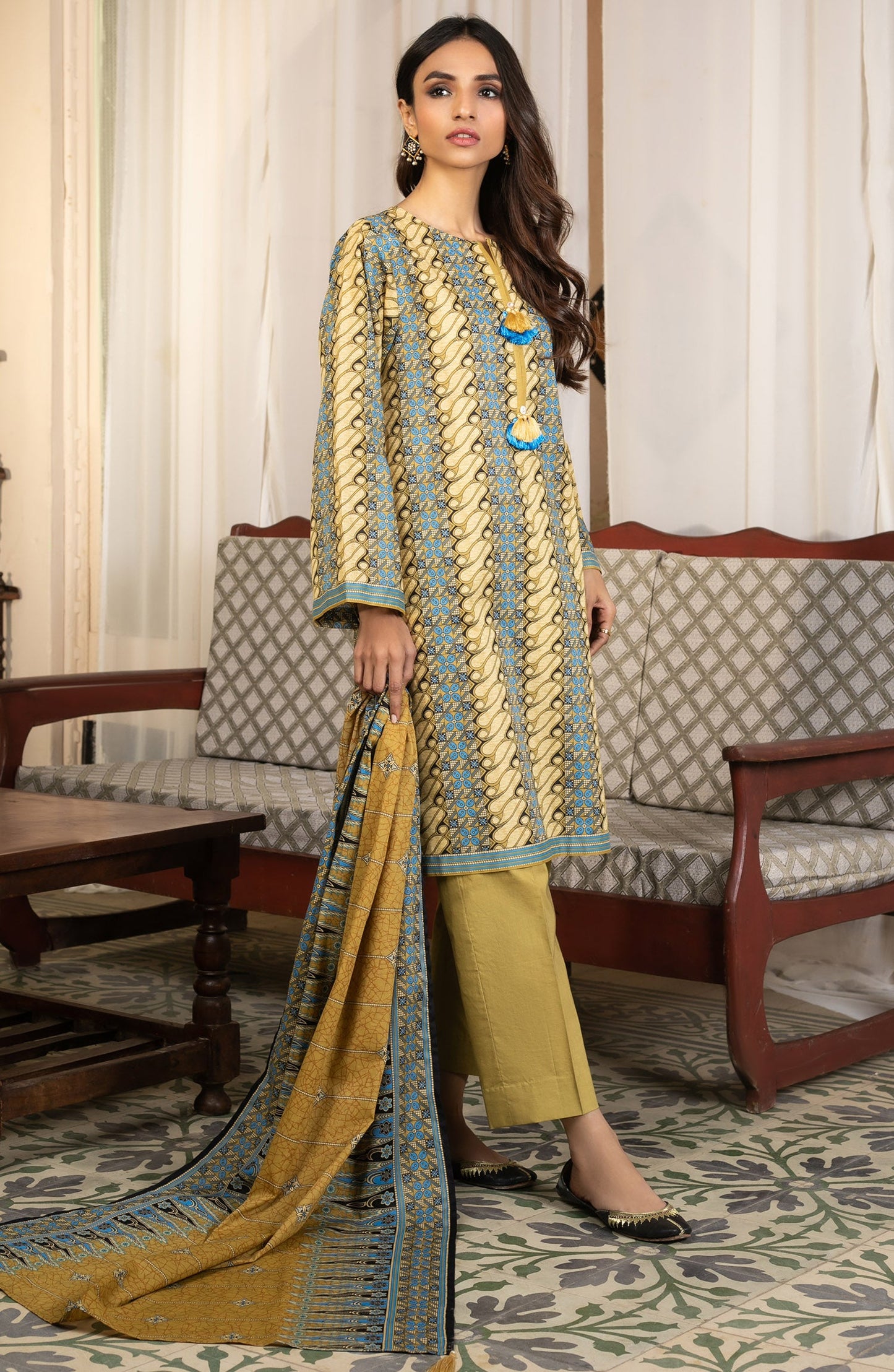 Orient - Unstitched 3 Piece Printed Lawn Suit