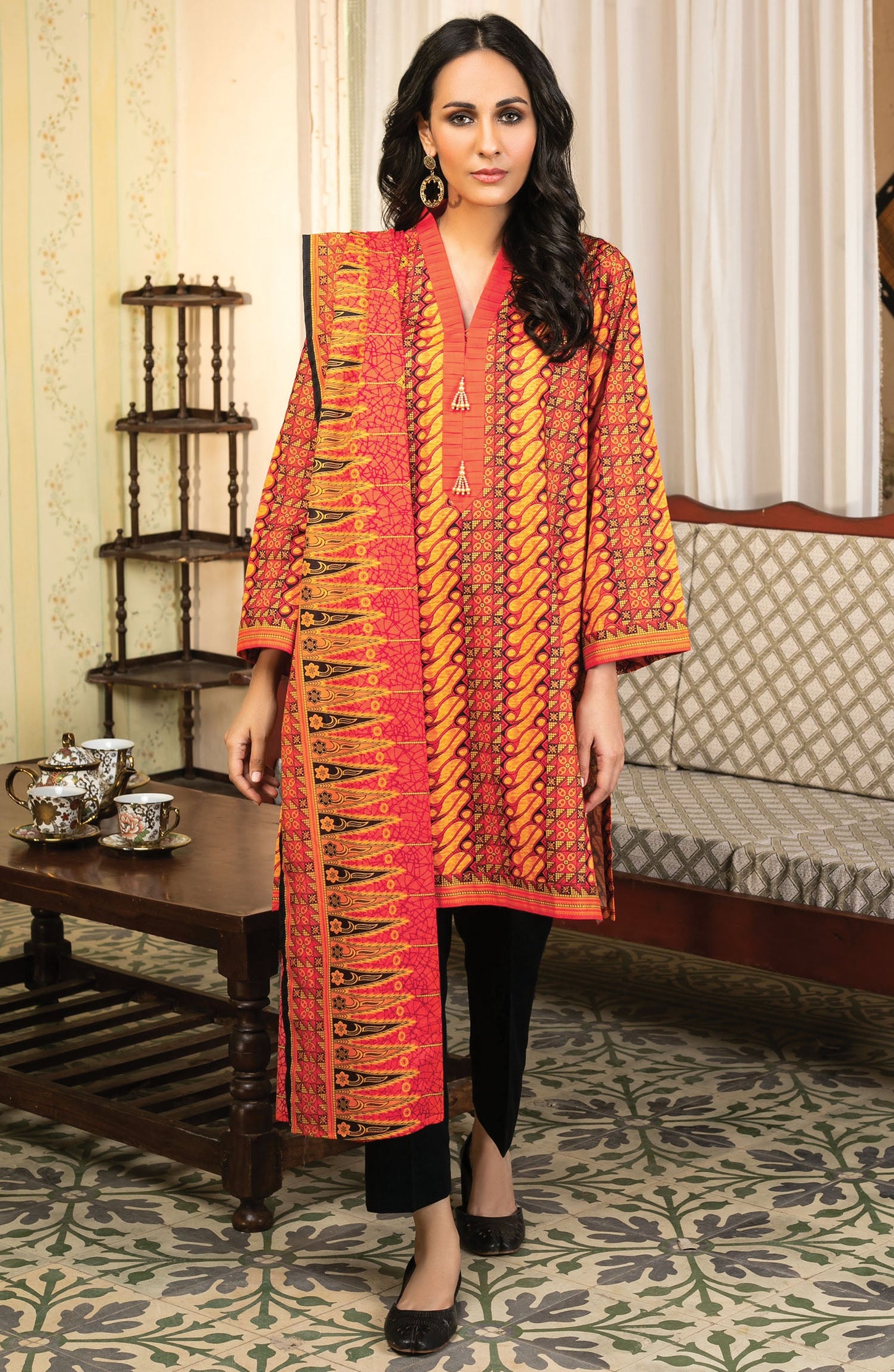 Orient - Unstitched 3 Piece Printed Lawn Suit