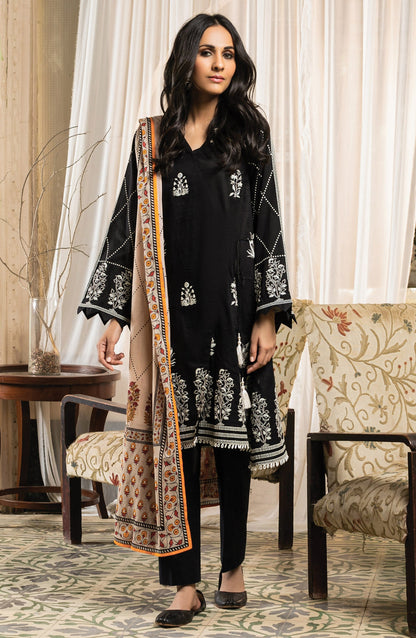 Orient - Unstitched 2 Piece Puff Printed Lawn Shirt Dupatta