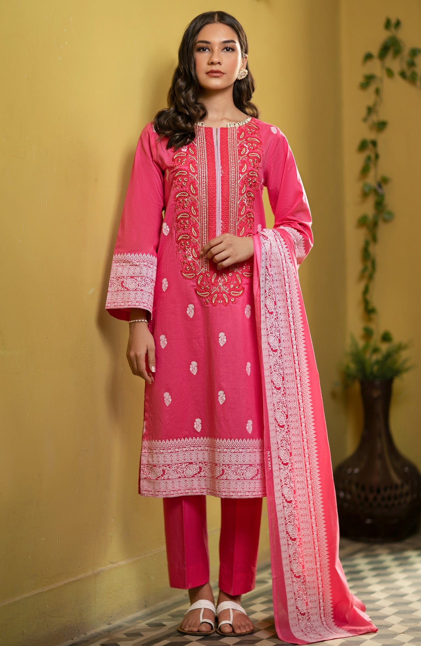 Orient - Unstitched 3 Piece Festive Embroidered Suit