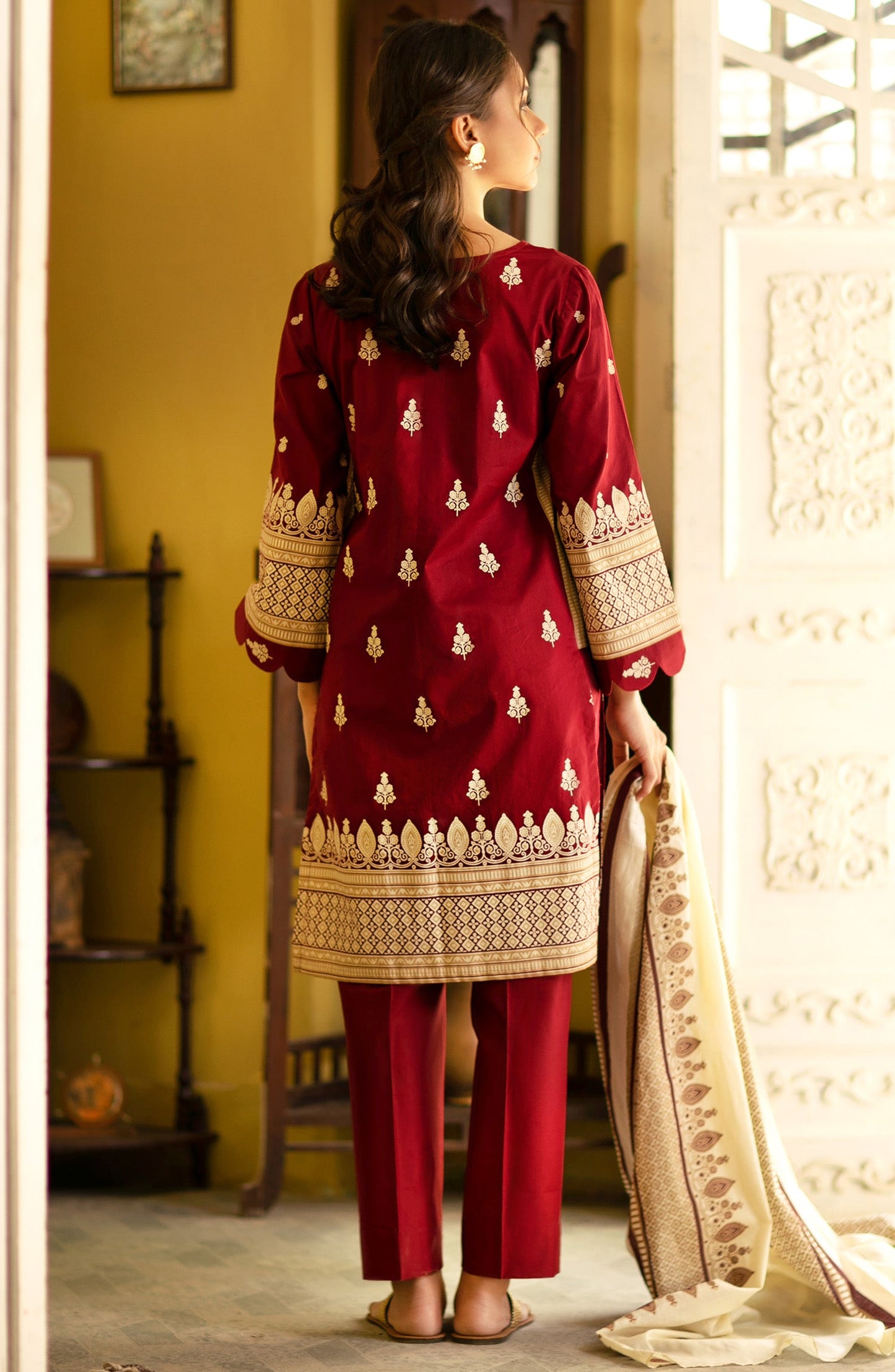 Orient - Unstitched 3 Piece Festive Embroidered Winter Suit