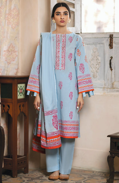 Orient - Unstitched 3 Piece Block Printed Embroidered Winter Suit