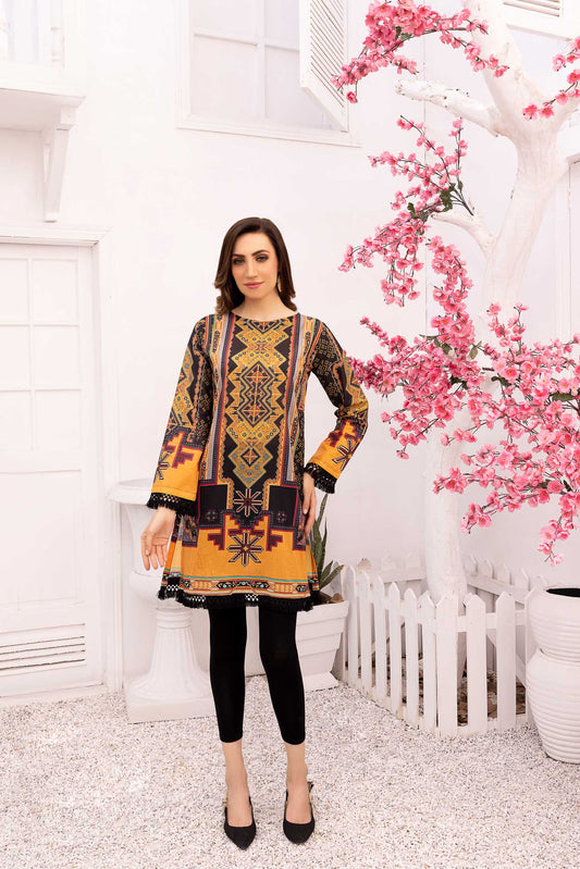 Adan's Libas - Charlz - Digital Printed Stitched Lawn Kurti