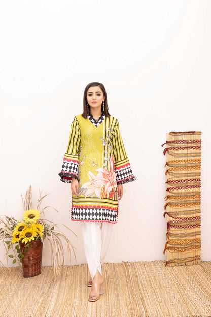 Adan's Libas - Cran - Digital Printed Stitched Lawn Kurti