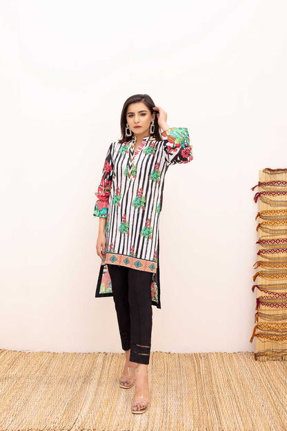 Adan's Libas - Charm Fill - Digital Printed Stitched Lawn Kurti
