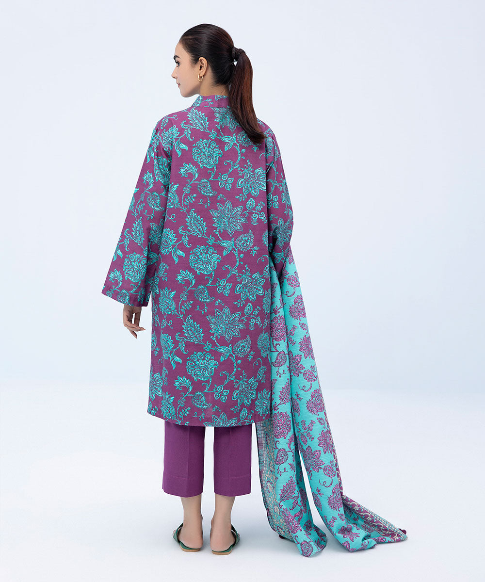 Sapphire - 3 Piece - Printed Light Khaddar Suit
