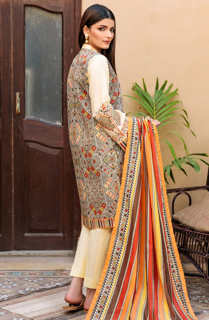 Orient - Unstitched 3 Piece Embroidered Lawn Suit