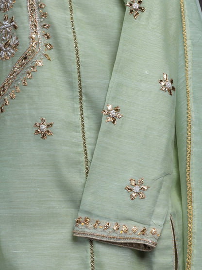 Eraj Hussain - Gotta Patti Pistachio - Stitched