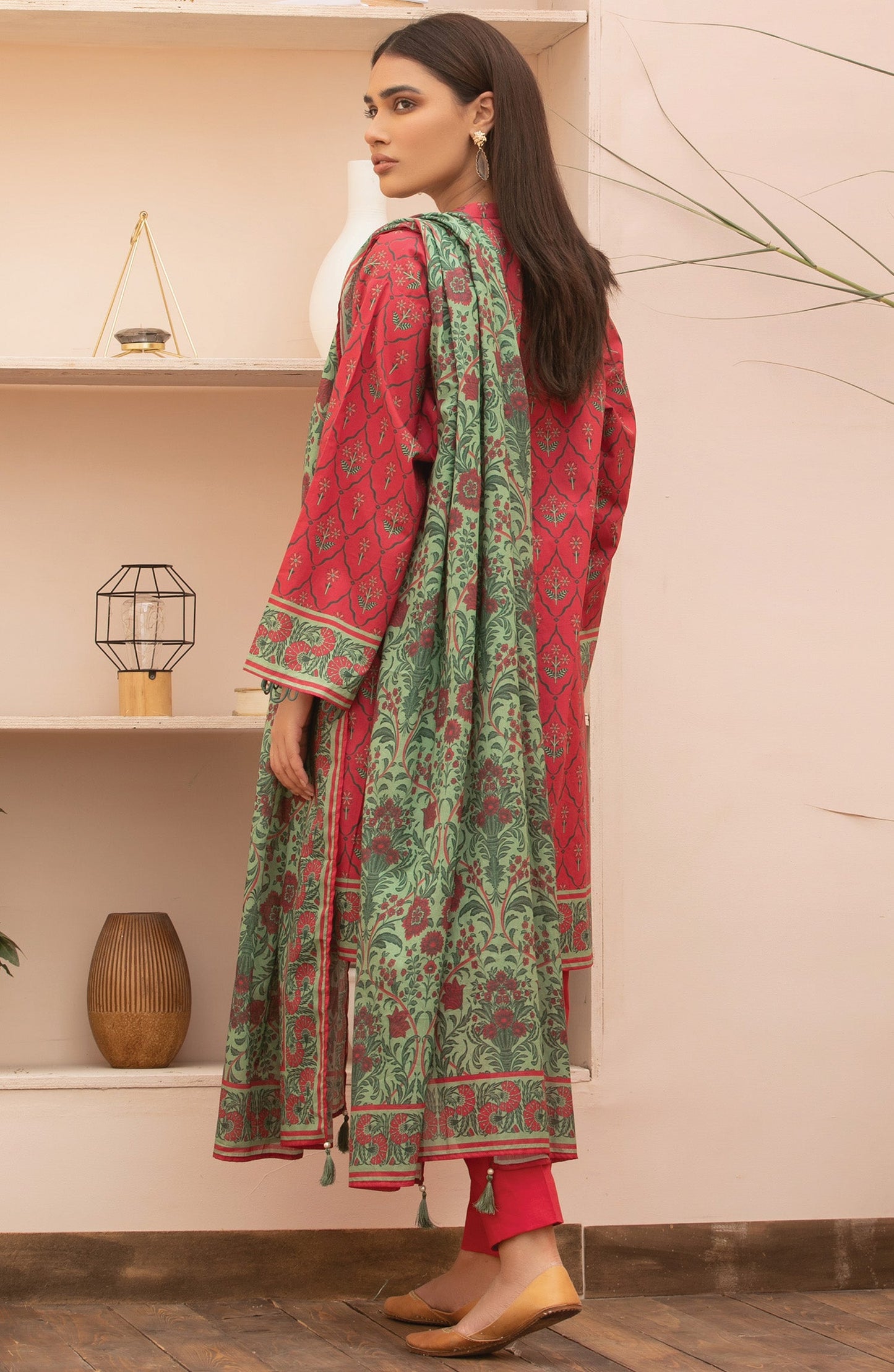 Orient - Unstitched 2 Piece Printed Lawn Shirt Dupatta