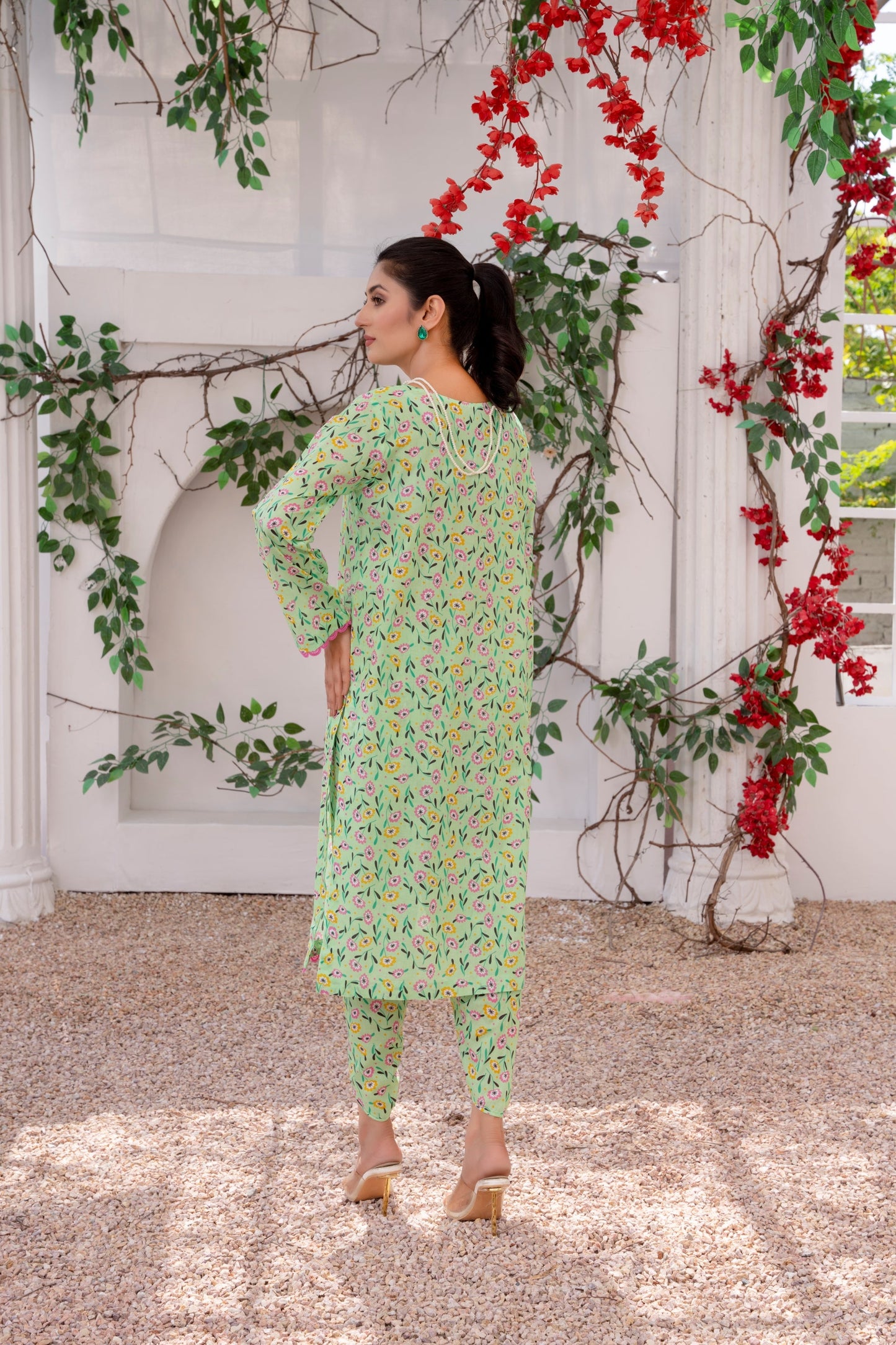 Bebano - Light Green Floral 2pc