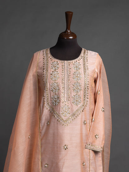 Eraj Hussain - Gotta Patti Peach - Stitched