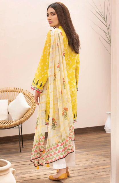Orient - Unstitched 2 Piece Printed Lawn Shirt Chiffon Dupatta