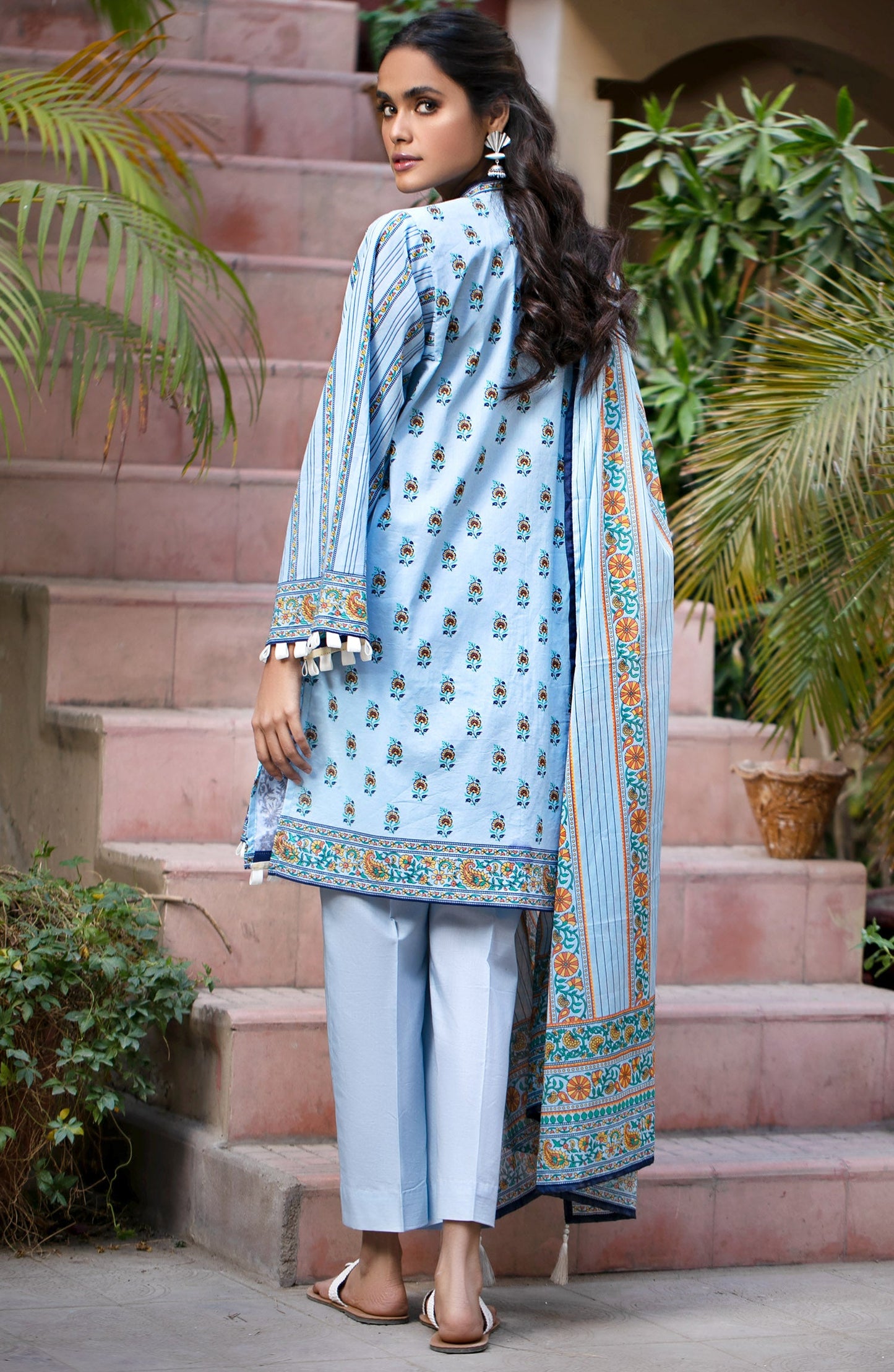 Orient - Unstitched 3 Piece Embroidered Lawn Suit