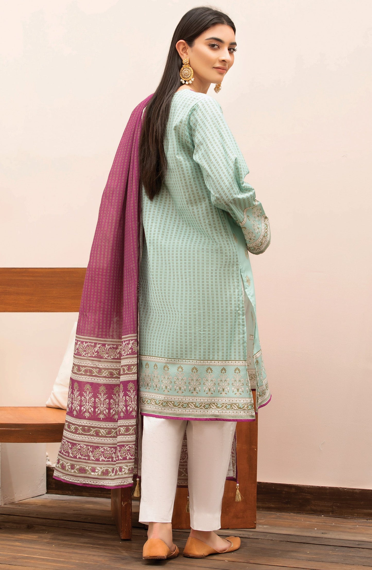 Orient - Unstitched 2 Piece Printed Lawn Shirt Dupatta