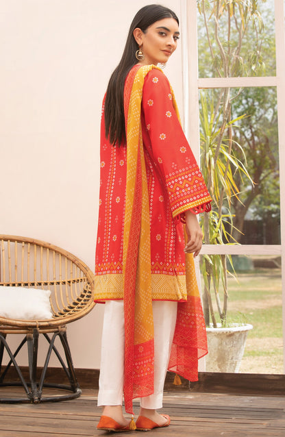Orient - Unstitched 2 Piece Printed Lawn Shirt Chiffon Dupatta