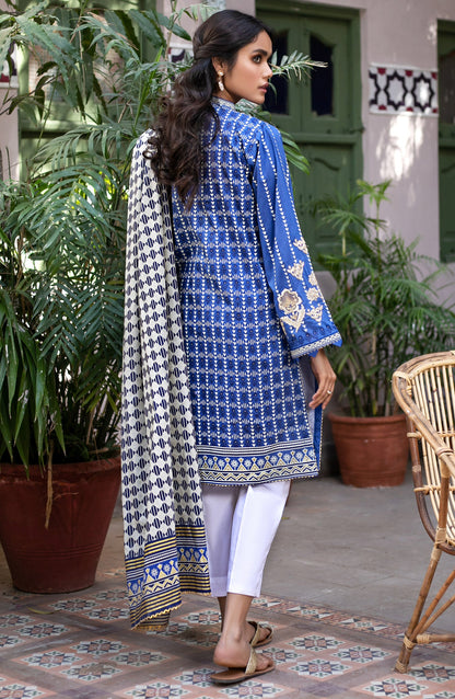 Orient - Unstitched 2 Piece Printed Lawn Shirt Dupatta