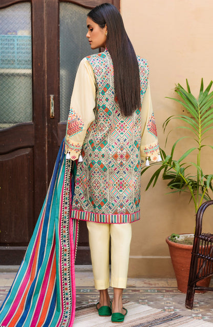 Orient - Unstitched 3 Piece Embroidered Lawn Suit