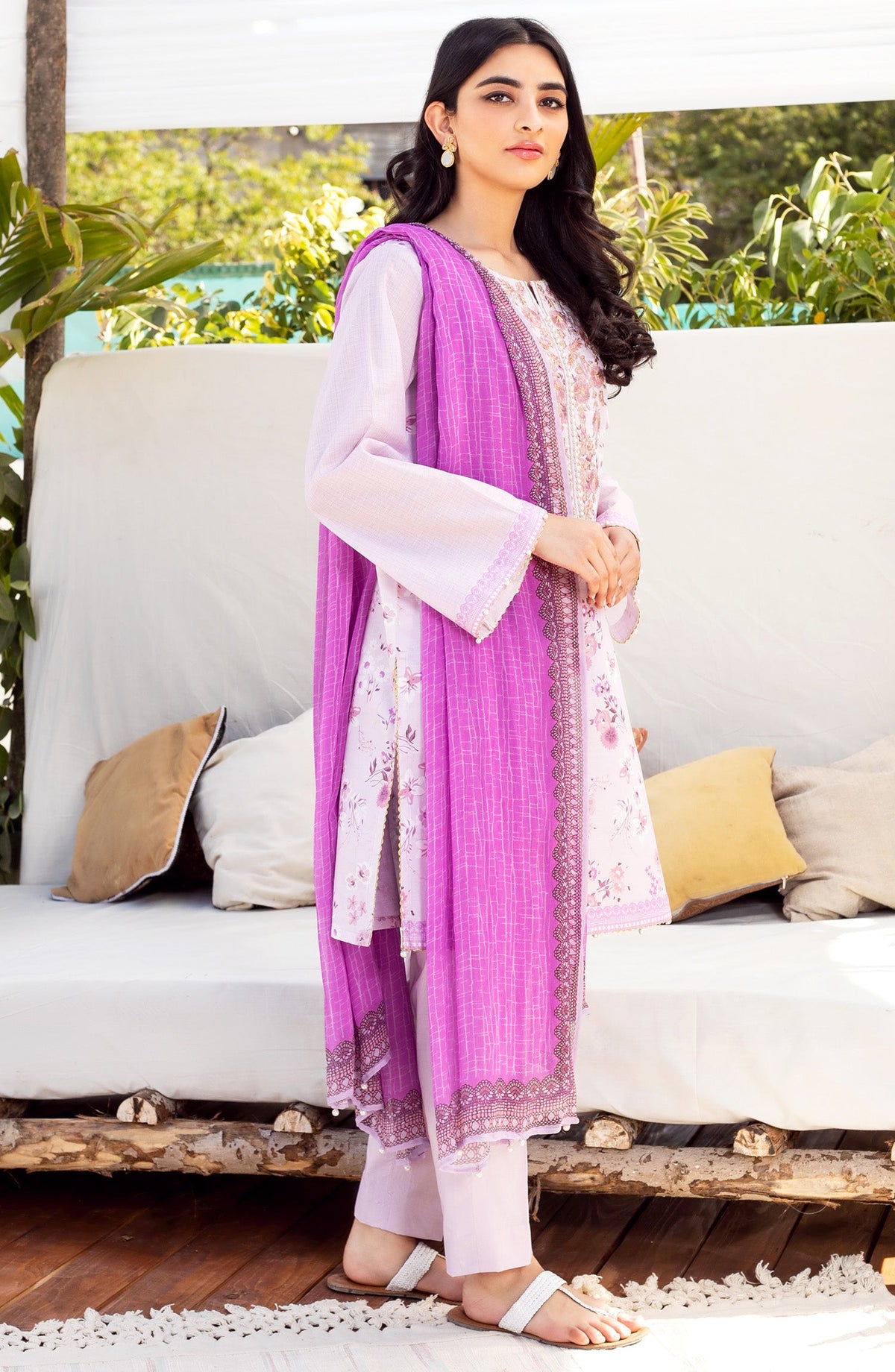 Orient - Unstitched 3 Piece Embroidered Lawn Suit