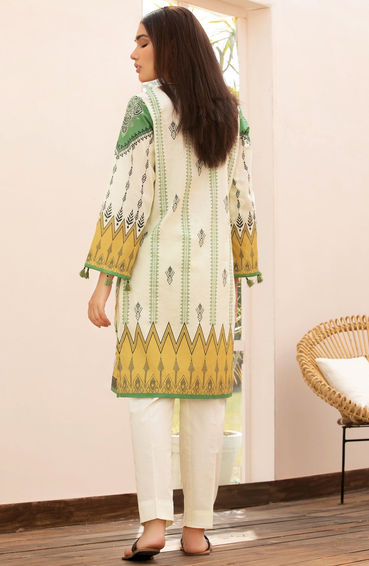 Orient - Unstitched 2 Piece Printed Lawn Shirt Trouser