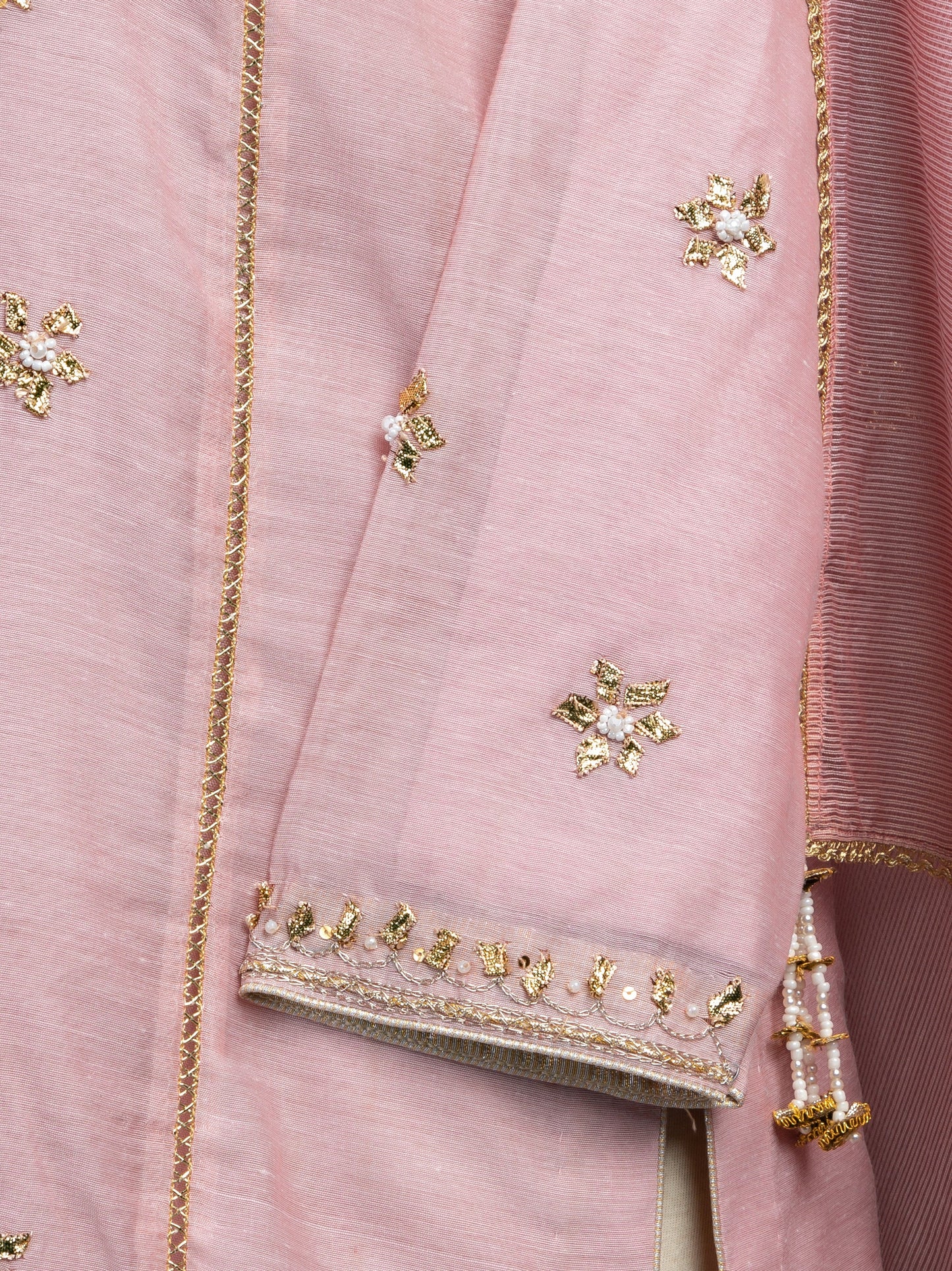 Eraj Hussain - Gotta Patti Pink - Stitched