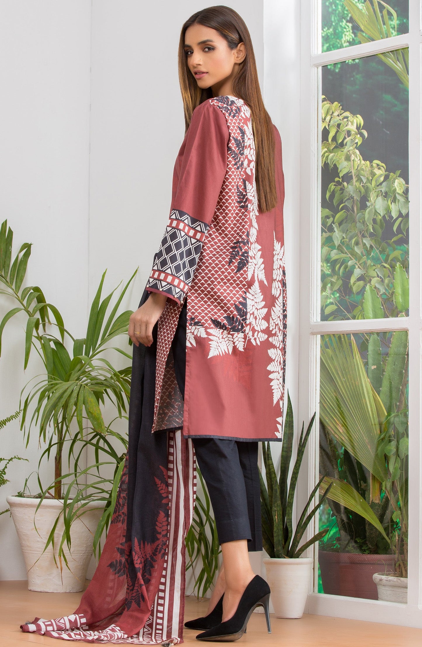 Orient - Unstitched 2 Piece Printed Lawn Shirt Dobby Net Dupatta