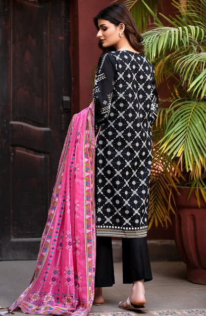 Orient - Unstitched 3 Piece Gold Lacquer Embroidered Lawn Suit