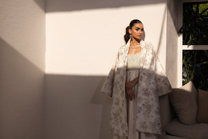 Ethnic - PRINTED LONG COAT (E0006/107/005)