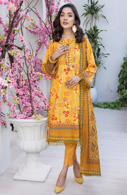 Alzohaib - 3-Piece Unstitched Digital Printed Cambric CPC-23-04