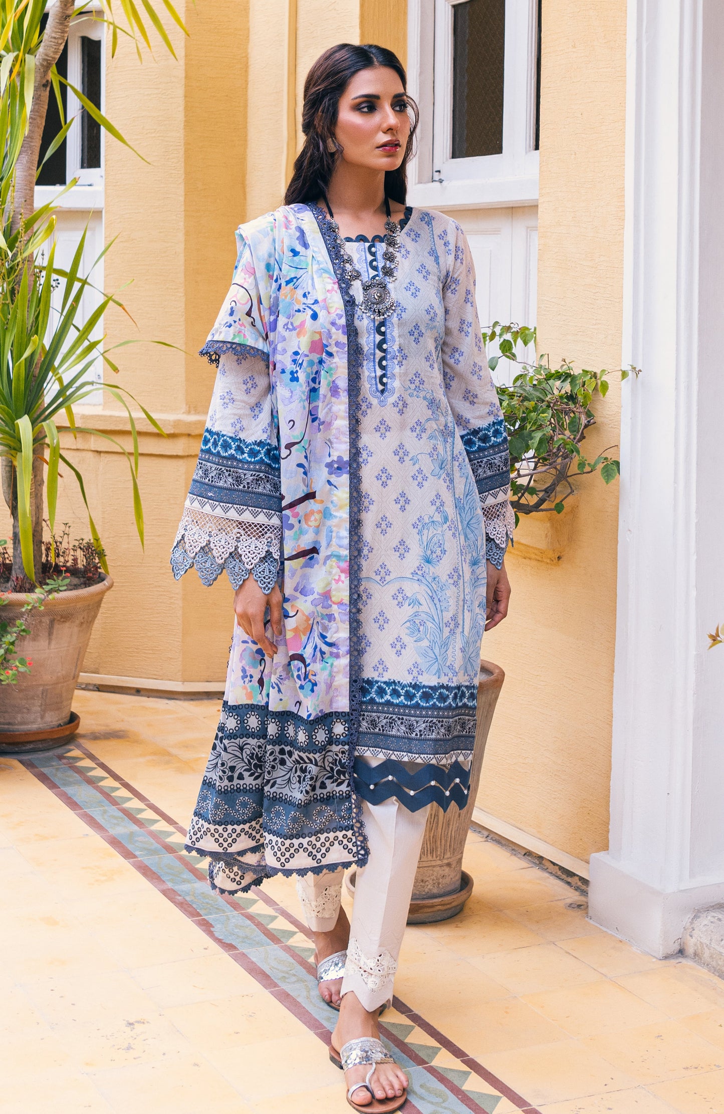 Alzohaib - 3-Piece Unstitched Digital Printed Cambric-AKC-23-04