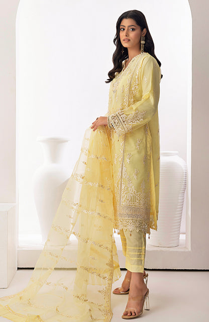 Alzohaib - 3 PC - STITCHED ORGANZA SERIES-AZP-23-04