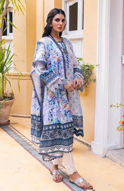 Alzohaib - 3-Piece Unstitched Digital Printed Cambric-AKC-23-04