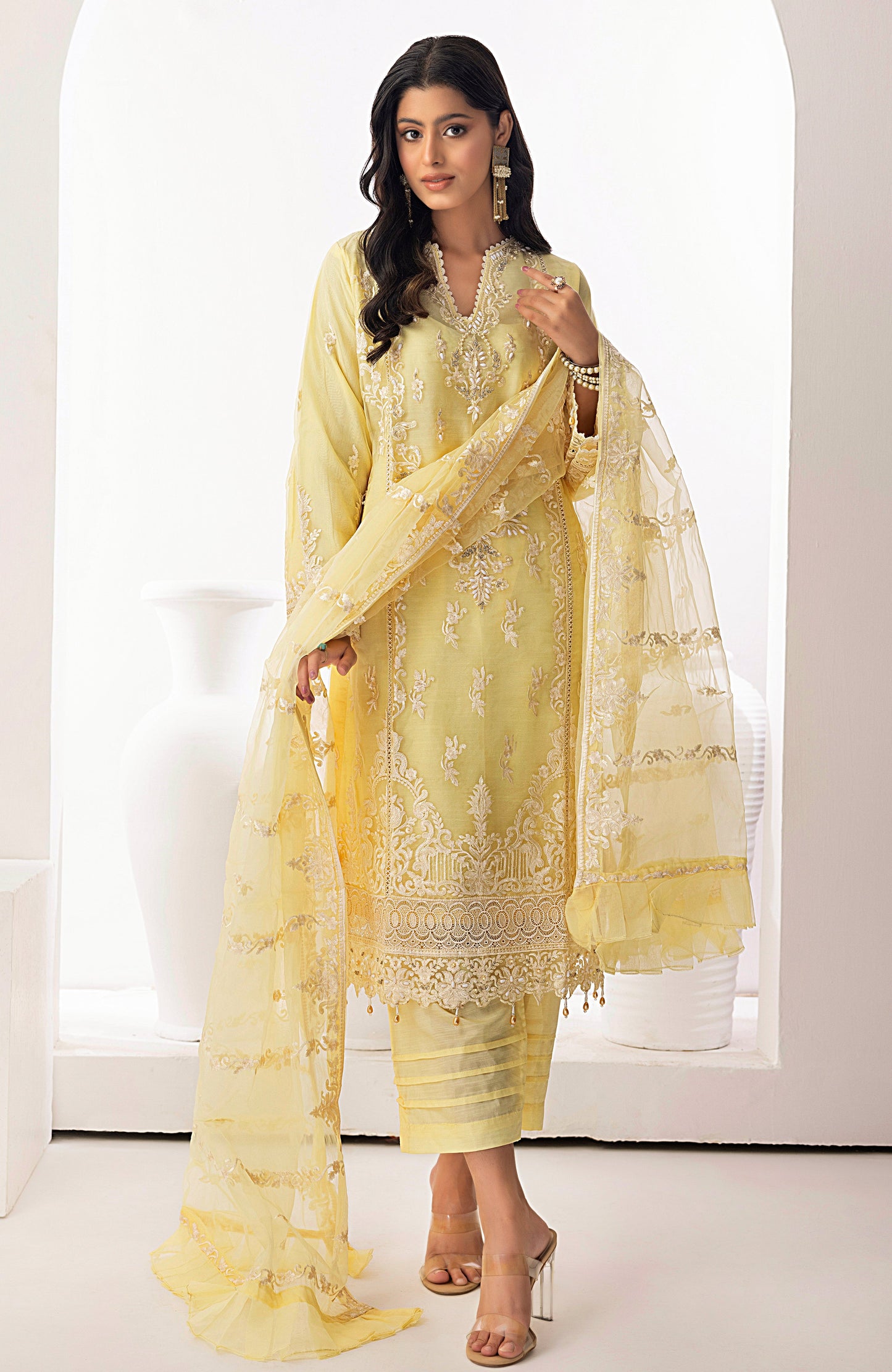 Alzohaib - 3 PC - STITCHED ORGANZA SERIES-AZP-23-04