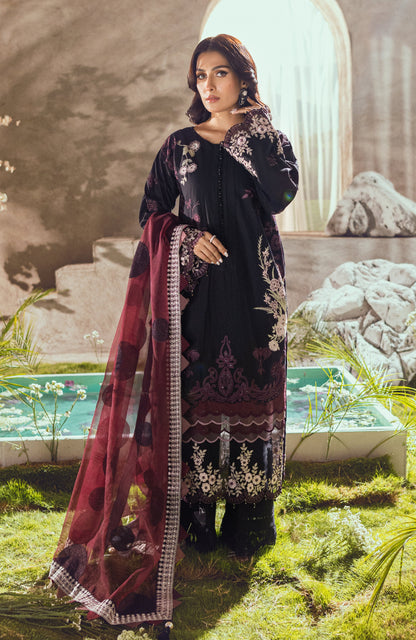 Alzohaib - 3 Piece Unstitched Luxury Embroidered Lawn-MLL-23-2-04