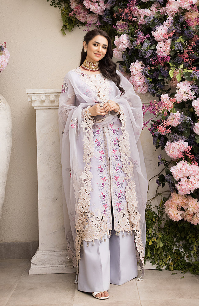 Alzohaib - 3 Piece Unstitched Luxury Embroidered Lawn-MLL-23-04