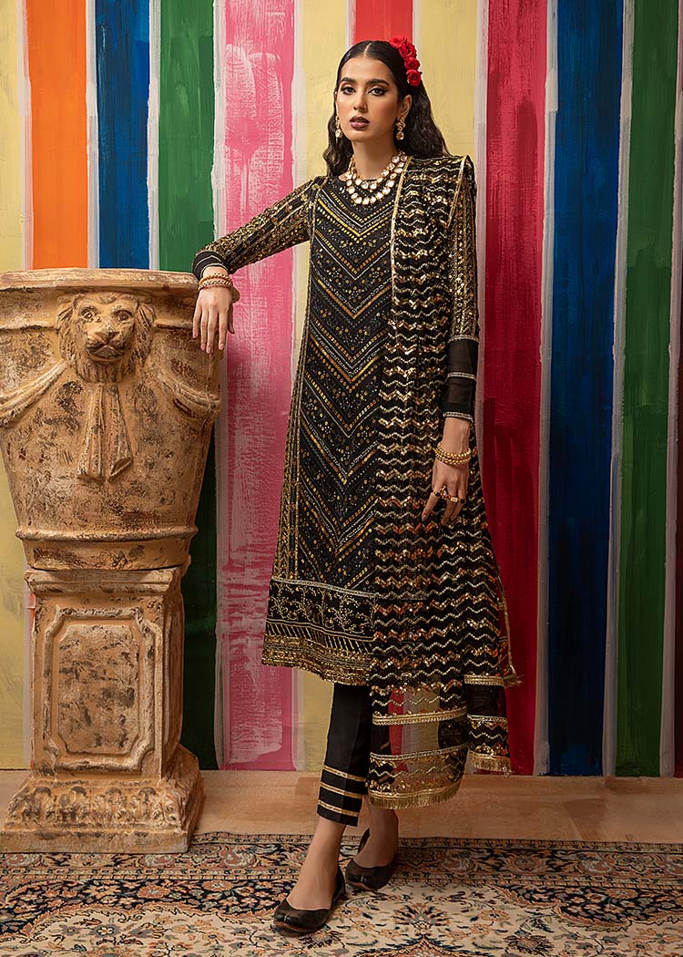 Mahum Asad - Embroidered Border Saari