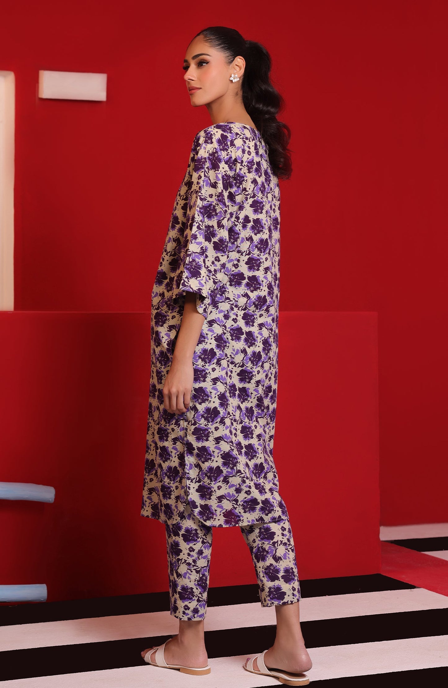 Orient - Stitched 2 Piece Printed Khaddar Shirt and Khaddar Pant