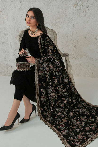 Baroque - EMBROIDERED VELVET SHAWL VS-33