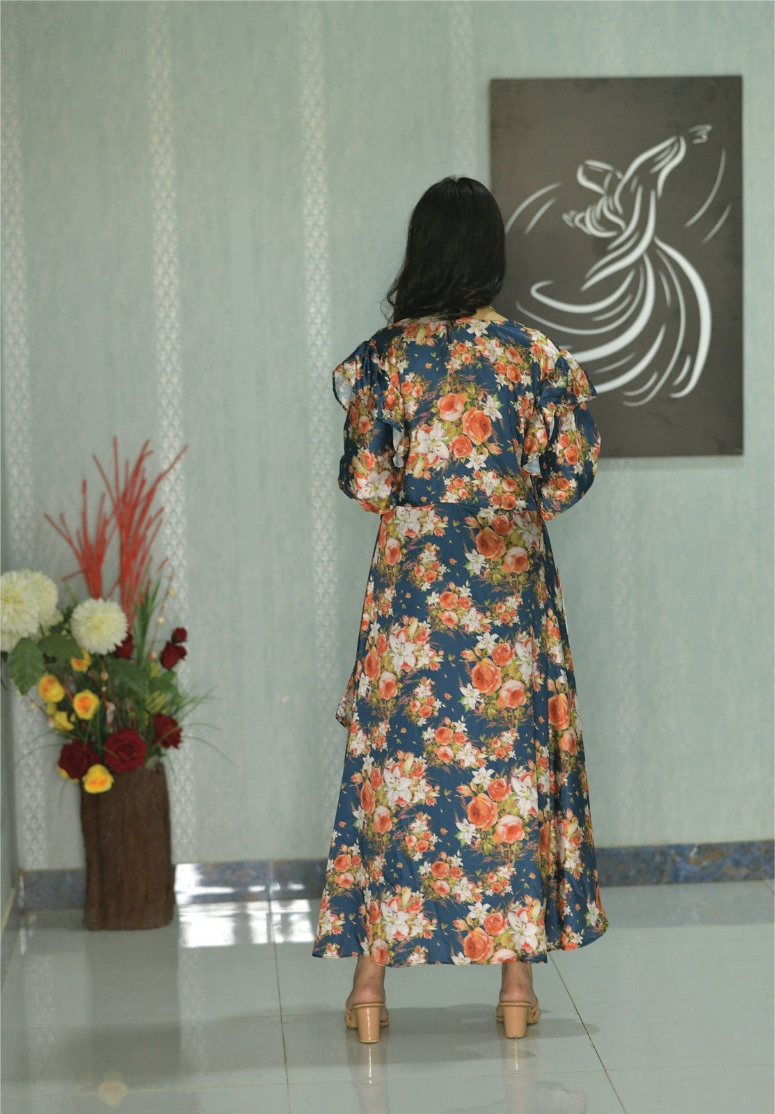 Bareeq Outfits - Blue Printed Frock