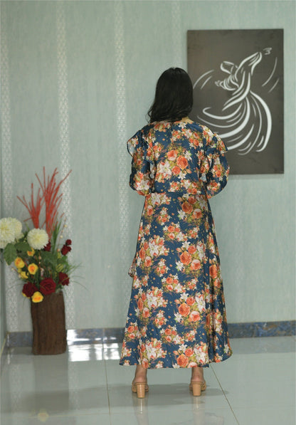 Bareeq Outfits - Blue Printed Frock