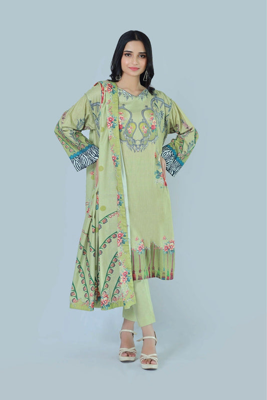 Bareeq Outfits - Majestic Escence 3-Piece Stitched Suit
