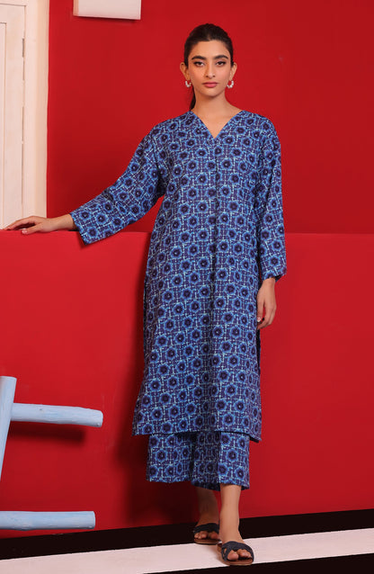 Orient - Stitched 2 Piece Printed Khaddar Shirt and Khaddar Pant