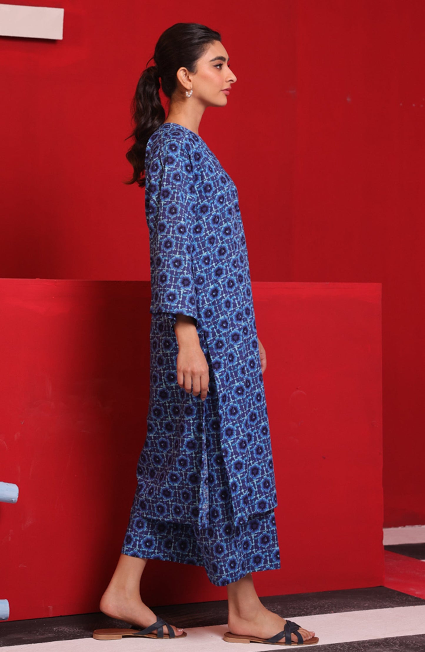 Orient - Stitched 2 Piece Printed Khaddar Shirt and Khaddar Pant