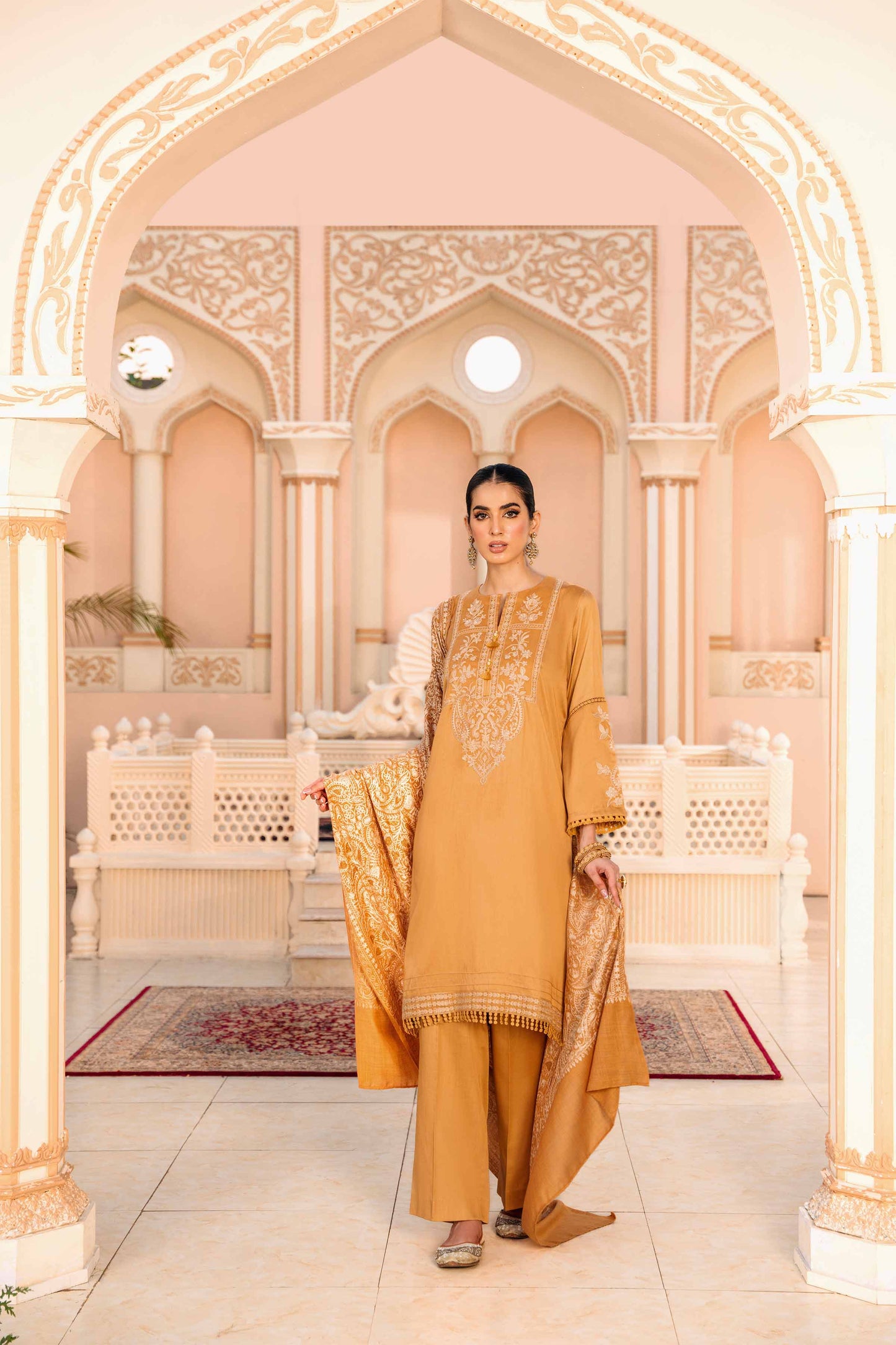 Nishat Linen - 3 Piece - Embroidered Suit - 42206441