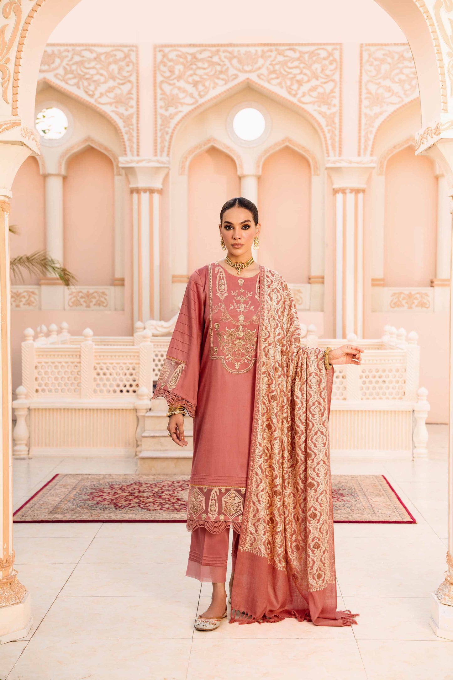 Nishat Linen - 3 Piece - Embroidered Suit - 42206442