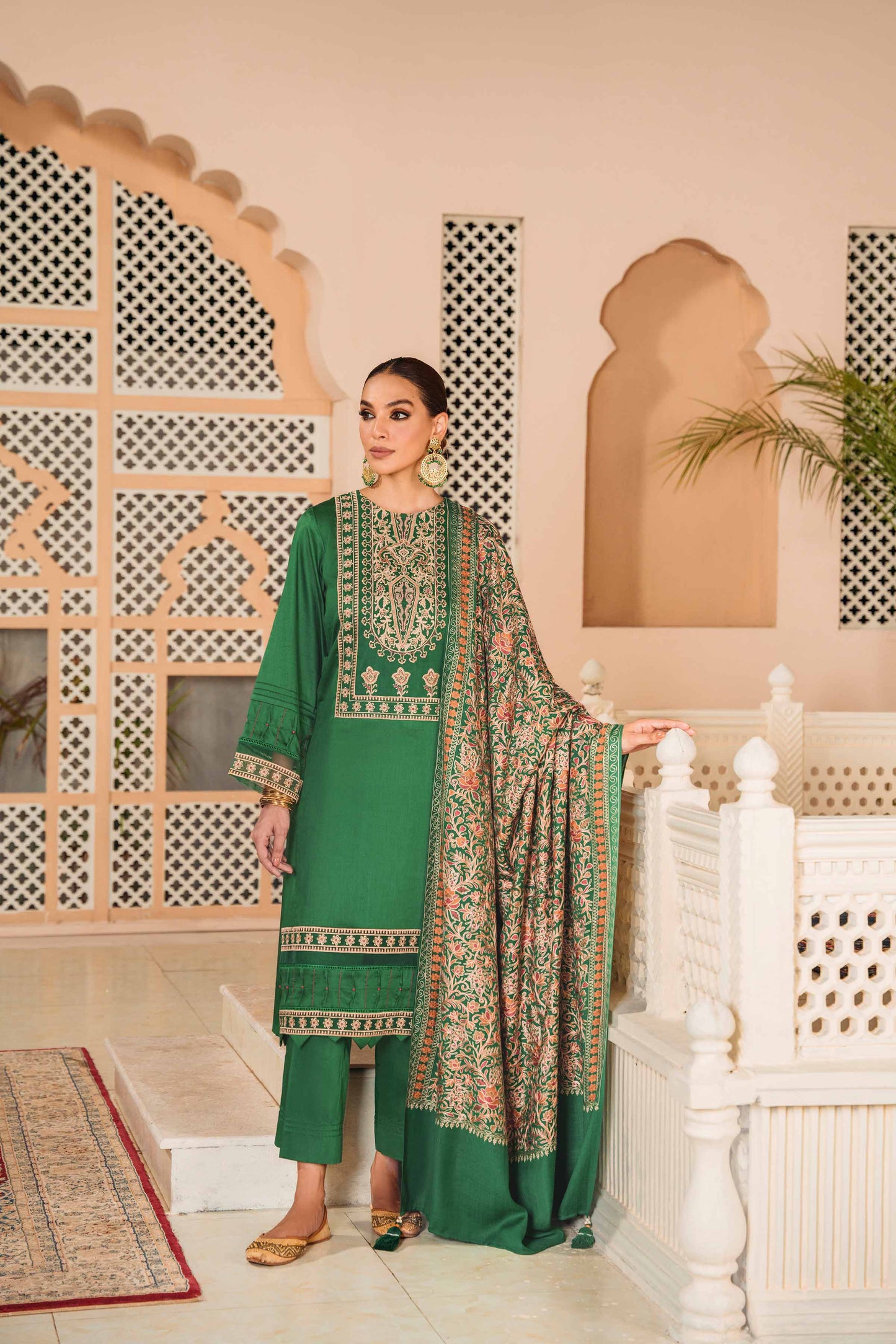 Nishat Linen - 3 Piece - Embroidered Suit - 42206443