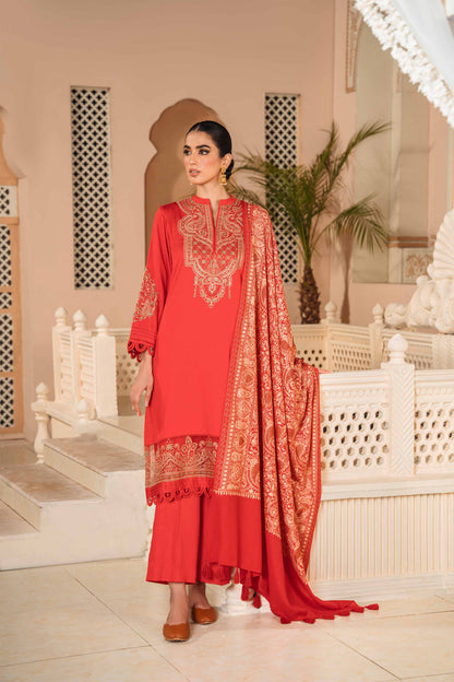 Nishat Linen - 3 Piece - Embroidered Suit - 42206444